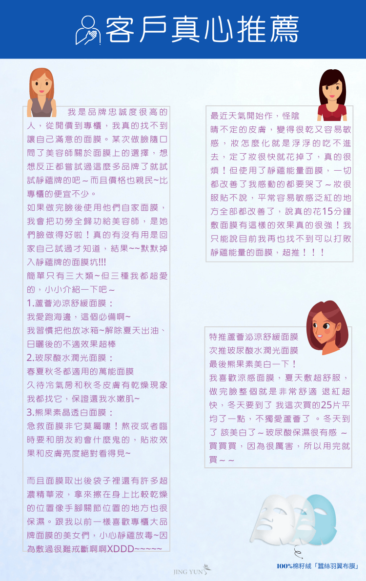 玻尿酸水潤光面膜