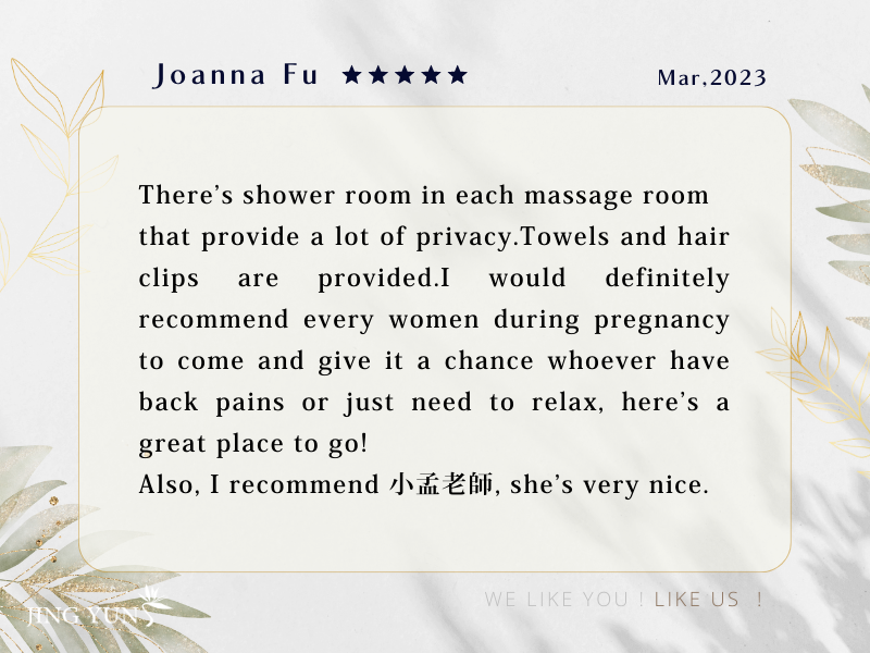 I would definitely recommend every women during pregnancy to come and give it a chance!